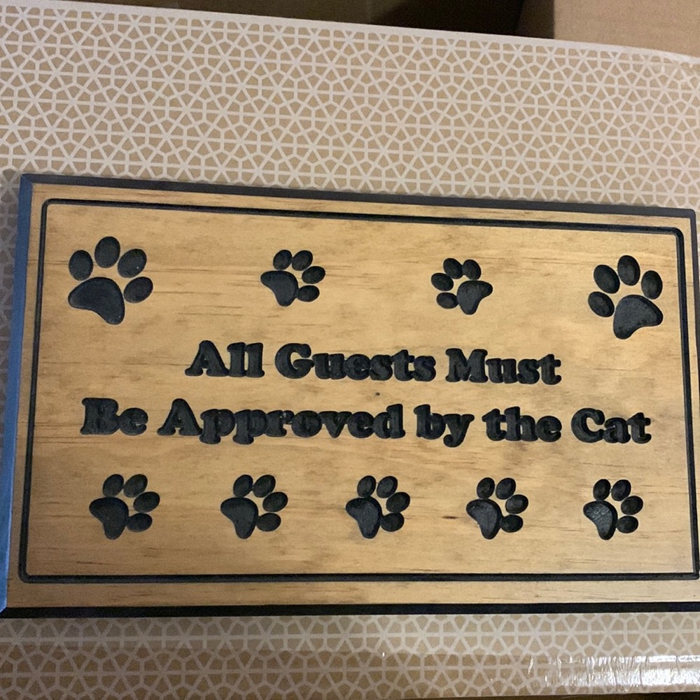 Cat welcome sign ▪️🖤